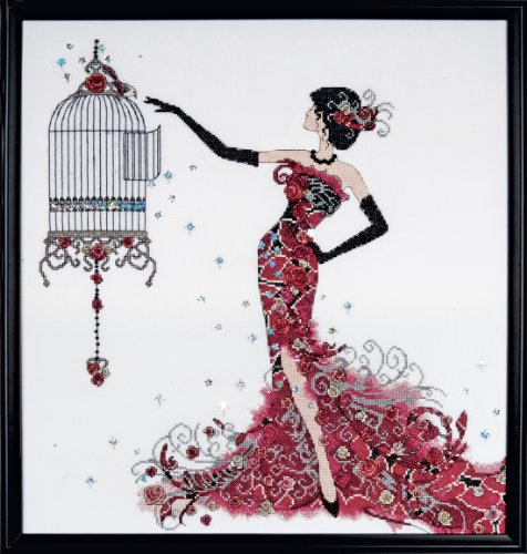 Design Works Bird Cage Cross Stitch Kit, Multi-Colour