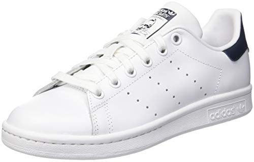 adidas Unisex-Erwachsene Stan Smith Basketballschuhe, Weiß (Running White/New Navy), 44 2/3 EU