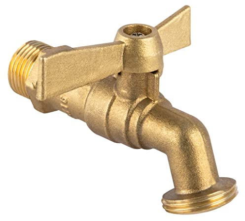 Boutté R15P Robinet de jardin laiton 1/4 tour manette papillon 15 x 21 Nez 20 x 27