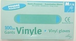 100 x Vinyl Examination Gloves Size M