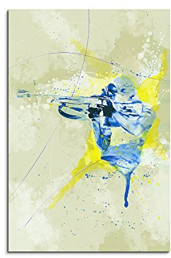 Paul Sinus Art Biathlon I 90x60cm SPORTBILDER Splash Art Wandbild Aquarell Art