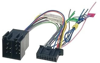 Sound-way - Câble Adaptateur Faisceau autoradio fiche ISO Radio Compatible avec Autoradio Kenwood DNX/DDX/KVT/KMR 22 pin