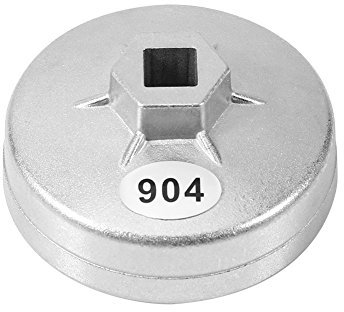 Qiilu Schraubenschlüssel, Ölfilterschlüssel, 79mm 15 Flute Aluminium Cap Ölfilterschlüssel Cartridge Auto Socket Remover Tool