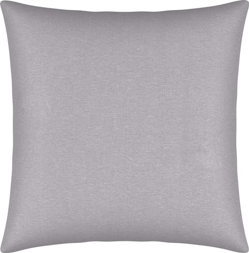 Erwin Müller Kuschelkissenbezug, Kissenhülle Single-Jersey Murnau - grau Größe 40x40 cm - bügelfrei, strapazierstark, elastisch, mit Reißverschluss