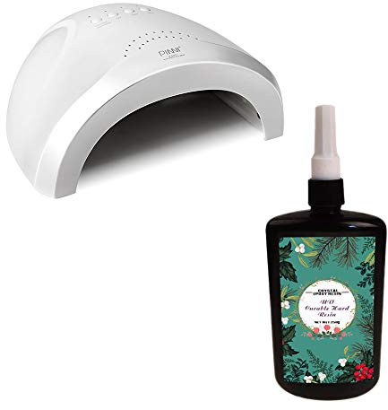VidaRosa Kristallklares UV-Harz 250 g + 48 W UV/LED-Hochleistungslampe, Grundlegende Starter-Kit für handgefertigte Kunsthandwerk DIY Geschenke Schmuckherstellung Harzbeschichtung