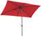 Schneider Sonnenschirm Tunis, rot, 270 x 150 cm rechteckig, Gestell Stahl, 742-77, Bespannung Polyester, 5.8 kg