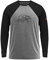 FORSBERG Longsleeve Raglar Shirt Langarm zweifarbig grau schwarz mit polygonem Bären Logo auf der Brust, Farbe:grau/schwarz, Größe:XXL