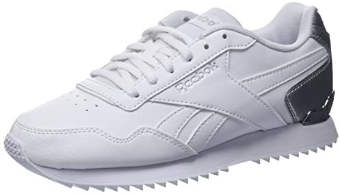 Reebok Herren Royal Glide Ripple Clip Sneaker, White/Silver Met./White, 37.5 EU