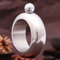 LEEMASING Bracelet flasque en acier inoxydable - 100 ml - Bijoux d'alcool - Argenté