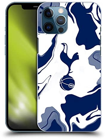 Head Case Designs Officially Licensed Tottenham Hotspur F.C. Blue And White Marble Badge Hard Back Case Compatible With Apple iPhone 12 Pro Max