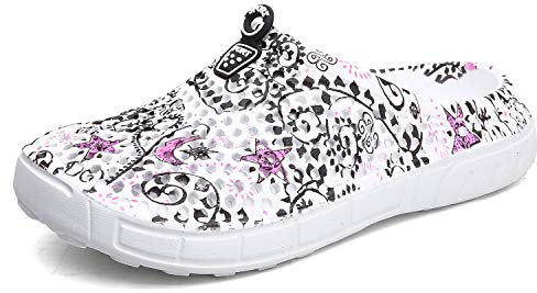 Women's Garden Clogs Shoes Beach Shower Footwear Water Swimming Indoor Outdoor Summer Breathable Slippers Black 39