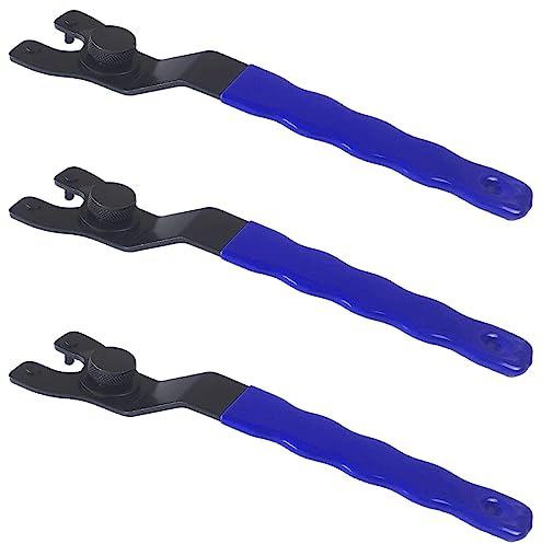 Hyamass 3 llaves amoladoras ajustables de tuerca de bloqueo para Dewalt Bosch y otras amoladoras (10 – 30 mm) (azul)