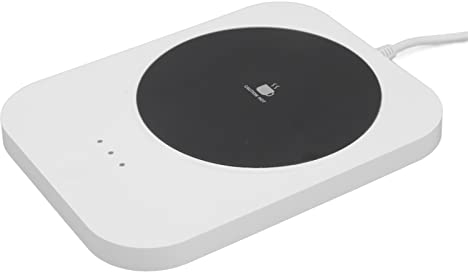 Coffee Warmer, Smart Mug Warmer USB Powered Heating Coaster Milk Cup (Color : White)