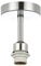 Polished Silver Chrome Plated Ceiling Light Fitting for Industrial Style Light Bulbs | 12cm x 17cm | Suitable for Lamp Shades with E27 Lamp Holder by Happy Homewares