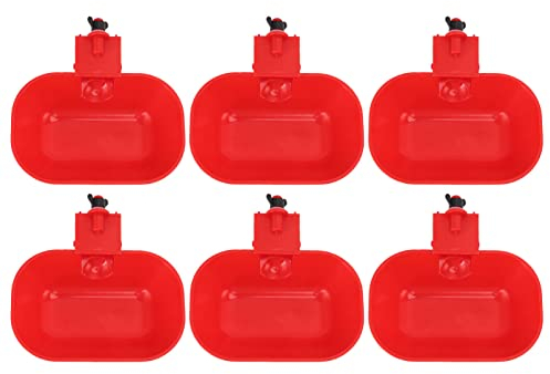 6 Stück Hühnerwasserbecher Hühnertrinker, Automatischer Hühnertrinker, Kunststoff Hühnerwasserspender Hühnerwassernapf, DIY Wassertränke Hühner für Küken, Ente, Wachteln, Vögel, Truthahn