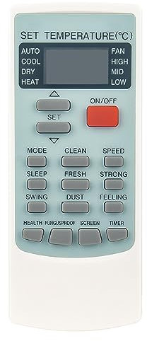 YKR-H/002E YKR-H/006E Mando Aire Acondicionado Compatible con MundoClima Aux FanWorld AC YKR-H002E YKR-H006E MUPR-12-H5A MUPR-18-H5A MUPR-24-H5A ASW-09-NFH ASW-18-NFH FW10-2250 FW10-3000 FW10-4500