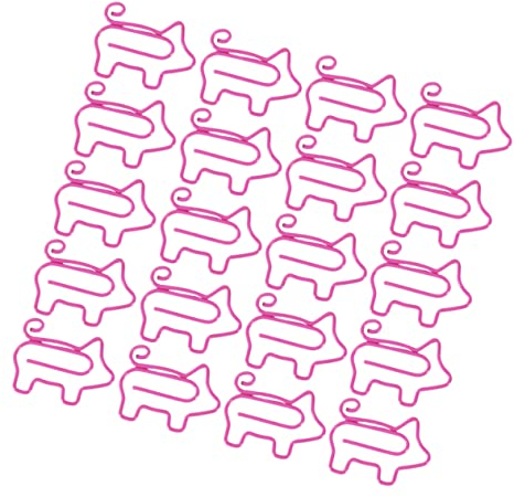 VILLCASE 100 Stück Schweine-Büroklammern Büroklammern Kleine Lustige Büroklammern Bürobedarf Clips Lesezeichen Büroklammer Lesezeichen-Clip Farbe Büroklammer Kindergeburtstag