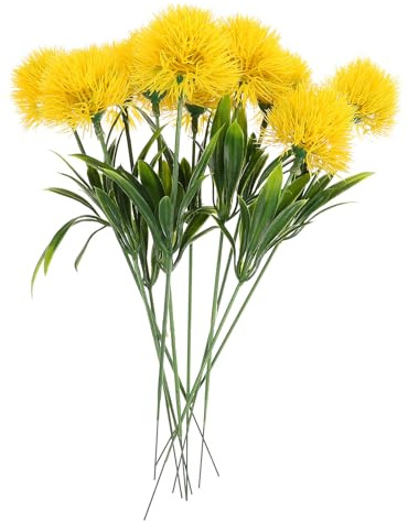 FUNOMOCYA Künstliche Löwenzahnblumen Simulation Langlebig Gelbliche Pusteblumen Deko Für Hochzeit Party Wohnzimmer