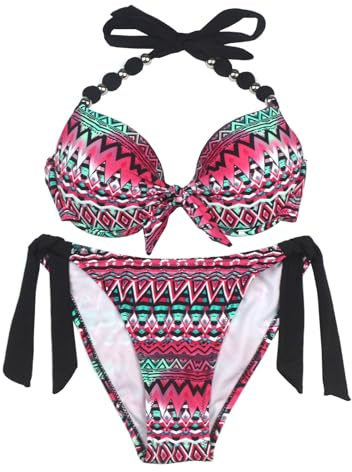 EONAR Femme Ensembles Deux Pieces Push-up Soutiens-Gorge Rembourrés à Armature(XXL,MB)