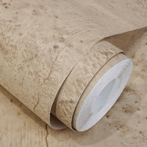 WADILE Beige Concrete Wallpaper 15.7 in * 118 in, Cement Contact Paper 3D Matte Textured, Wall Paper Pull and Stick Self-Adhesive & Removable