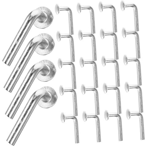 Healeved 100 StüCk Sicherheitsbolzen FüR Palettenregale, M5 Drop Pin, Robuste J-Bolzen FüR Lager- Und Heimwerkerprojekte, 3.2 X 1.7 X 1.1 Cm, Silber