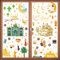 ZDQC 9 Blätter Ramadan Fensteraufkleber, Eid Mubarak Fensterbilder, Selbstklebend, PVC, Grün, Wiederverwendbar, Indoor/Outdoor