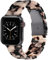V.R.HOPE Resin Watch Band Compatible with Apple Watch Straps Women Men, Tortoise Metal Buckle Bracelet For 38mm 40mm 41mm 42mm(Series 10) for iWatch Series 10 9 8 7 6 5 4 3 2 1 SE - Black Flower