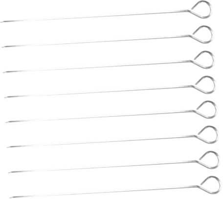 POPETPOP 8 Pièces Bâtons De Barbecue Brochettes D'Approvisionnement Pour Barbecue Pour Griller Brochettes En Acier Inoxydable Accessoires De Gril Brochettes Pour Brochettes Brochettes De
