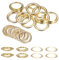 QUARKZMAN 10 Stück Ösen 40mm Kupfer Ösen Metallösen Rostfrei Einschlagösen Grommet Befestigungsösen für Planen Banner Leder Stoff Schuhe Handtaschen Vorhänge Bastel, Gold