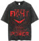 acsewater Summer Gurren Lagann Simon Kamina Cartoon Anime Washed and Aged Vintage Cotton Short Sleeve T-Shirt