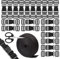 SMYJDMM Nylon Gurtband, 25mmx10m Nylongurte mit 20 Paare Schnallen Nylongurt mit Schnalle, Schnallen Gurtband Set Rucksack Schnalle Ersatz für DIY Handwerk Rucksack Gepäckgurten Tasche Koffergurt