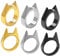 HDGSAFD 6 Knuckle Kupferringe, Niedliche Katzenohrförmige Ringe, Dekorative Ringe Für Mädchen, Begleitringe, Unisex-Ringe