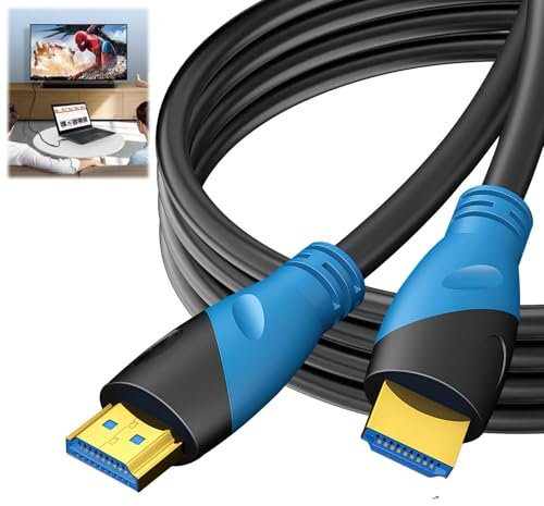 SRLWMYI Cable HDMI 10 metros de alta velocidad 4K/60Hz 10M (HDMI 2.0, 18Gbps) Conectores chapados en oro, soporte 3D para Gaming y Home Theater con Xbox, Laptop, PS4, PS9, PC, HDTV proyector
