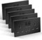 CNBINGO Double Switched Socket with 2 USB-A Ports, Electric Power Sockets 2 Gang 13 Amp, Black PC Plate Wall Outlet, 5 Pack