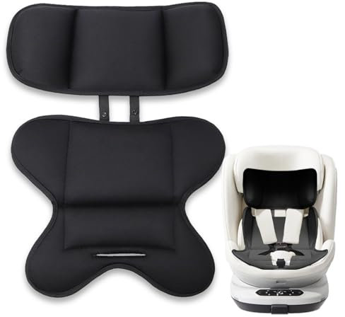 Twievo Autositzeinlage Sitzkissen für Neugeborene, kompatibel mit Doona Autositz, Kinderwagen, Aufprallschutz, Schwarz