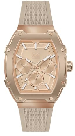 ICE-WATCH - Ice boliday Steel - Uhr mit Silikonarmband, Beige,Medium (42mm)