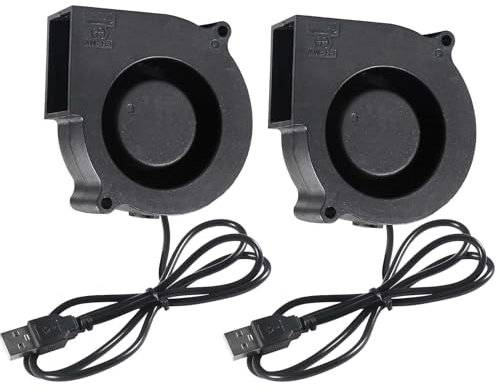 AEDIKO 2pcs 75mm Blower Fan 75 x30mm USB Blower Cooling Fan 5V 7530 Turbo Case Fan Cooler for for 3D Printer PC CPU Computer Case Fan Cooler