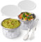 Useful Co. Dip Chiller Bowl with Lid, 20oz 2-Pack, Chilled Dip Bowls for Parties, Cold Dip Bowl-Chilled Serving Dish for Parties, Salad Bar Containers, Condiment Serving Tray