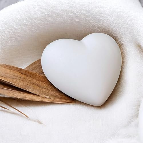 Massives Deko Herz Herzen aus Keramik Schwarz/Weiß Dekoration Hochzeit Jahrestag Liebe Mitbringsel Geschenkidee Handarbeit (Groß Weiß)