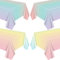 4 Pcs Pastell Regenbogen Party Tischdecken, Bunte wasserdicht ölfest Geburtstag Tischdecke für Mädchen Geburtstag Dekorationen Ostern Hochzeit Regenbogen Party Supplies, 130x220cm