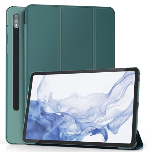 TechDealsUK Smart Case for Samsung Galaxy Tab S9+ (12.4-Inch, 2023) – Slim Magnetic Cover with Auto Sleep/Wake Function (Emerald Green)