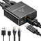 Times Mark Ethernet Splitter 1 to 2 Out, 1000Mbps RJ45 Gigabit Network Switch with Cat 6 Ethernet Cable, High-Speed Internet Splitter for Cat 5/5e/6/7/8, Black