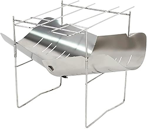 Portable Mini Stainless Steel Charcoal Grill Set Foldable Cooking Rack for Outdoor Picnic Compact BBQ Stove Holder for Camping