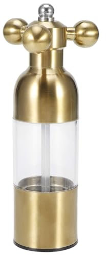 SIUSYACI Gold Salt And Pepper Grinder Set Salt And Pepper Grinder Stainless Steel Stainless Steel Pepper Salt Spice Mill Grinder (Gold)