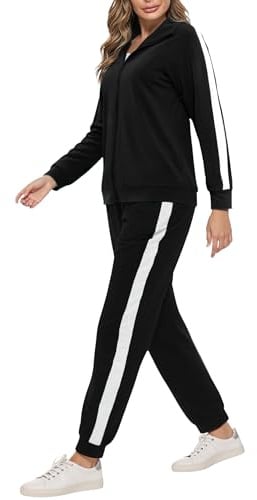 Demegimi Jogginganzug Damen Set mit Reißverschlussjacke und Jogginghose Loungewear für Fitness Freizeit Gym Running Yoga Sportbekleidung