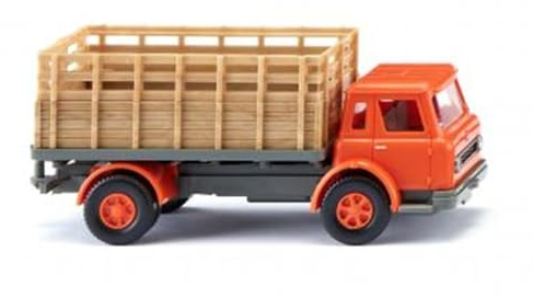 Wiking 044604 Camion à construction en treillis (Int. Harvester) orange, voie H0 1/87, ce n'est pas un jouet