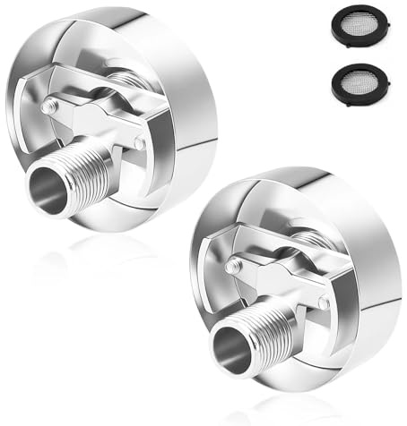LINTRA 2 Pezzi Adattatore Regolabile per Rubinetto Doccia, Ottone Eccentrico Rubinetto Doccia, 1/2 a 3/4 di Pollice Adattatori per Rubinetto da Doccias, per Regolazione Della Valvola Dell'acqua