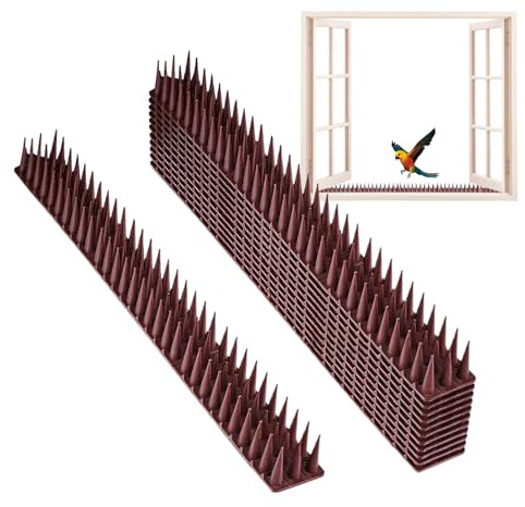 Bird Defender Spikes | Bird Spikes for Outside to Keep Birds Away,Rustproof Cuttable Defender Animal Stopper for Pigeons Squirrels Raccoons Cats Indoor Outdoor Yard Balcony