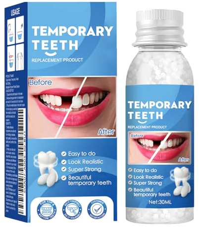 Reparación dental provisional, perlas de reparación dental temporales, cemento dental autopolimerizable adhesivo dental, perlas de reparación dental para fijación de dientes faltantes o rotos
