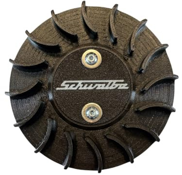 Simson Tuning Lüfterrad für KR51/1 Schwalbe, Spatz, Star, Habicht etc., Kohlefaserverstärkt, +20% mehr Kühlung, Vape+Unterbrecher, hochfest, strömungsoptimiert
